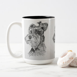 Schnauzer Zweifarbige Tasse