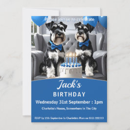 Schnauzers Birthday Party Einladung