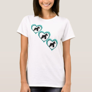 Schnauzers-Herz-und Streifen-Shirt T-Shirt
