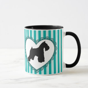 Schnauzers-Herzen und Kaffee-Tasse Tasse