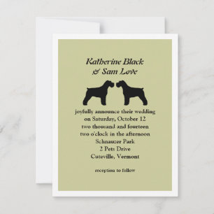 Schnauzers Hochzeitsanzeige Einladung