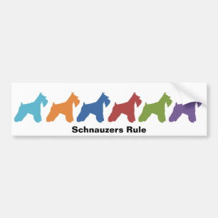 Schnauzers-Regel Autoaufkleber