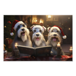 Schnauzers Weihnachtsfest Feiertag Fotodruck