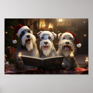 Schnauzers Weihnachtsfest Feiertag Poster