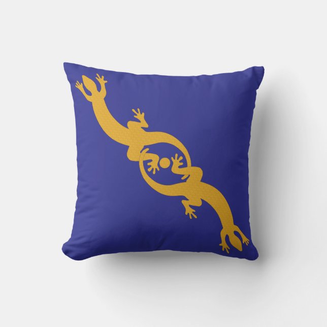 Schnazzy Gecko Kissen (Vorderseite)