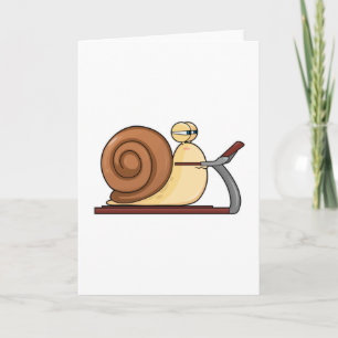 Schnecke am Joggen auf Treadmill Karte