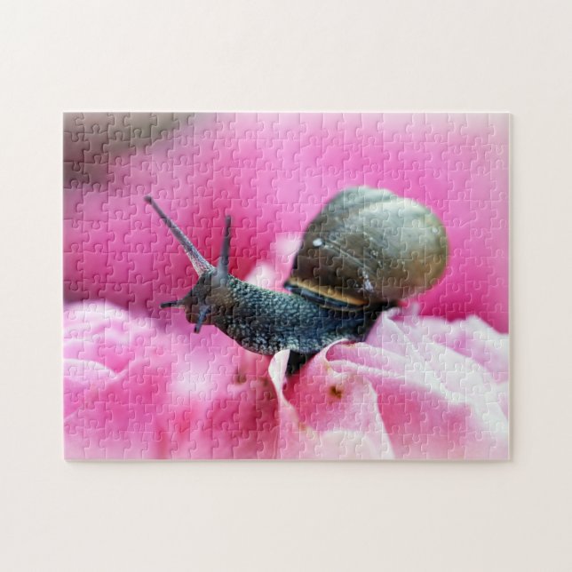 Schnecke auf Blume nah, Jigsaw Puzzle (Horizontal)