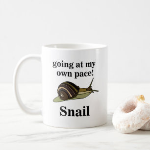 Schnecke auf meinem eigenen Pace Funny Snail gehen Kaffeetasse