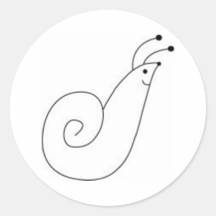 Schnecke-Aufkleber Runder Aufkleber