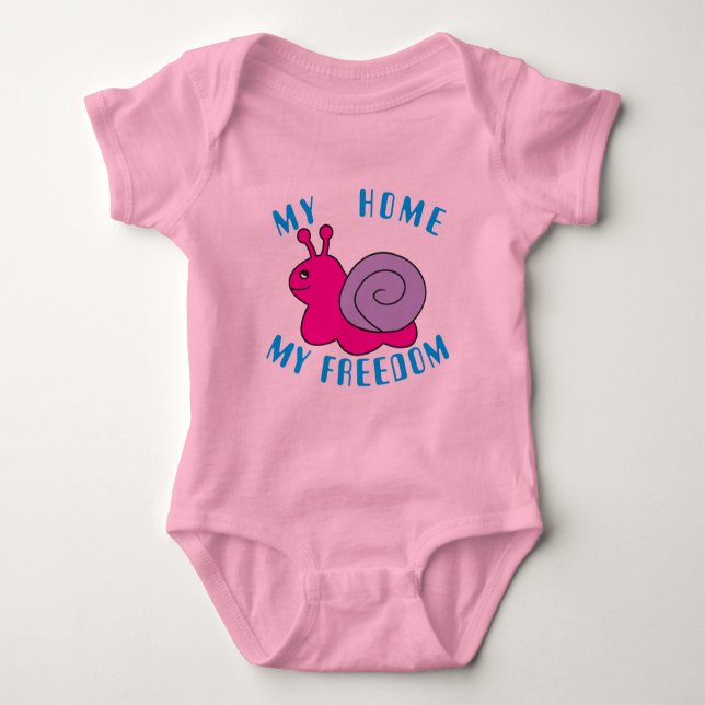 Schnecke Baby Strampler (Vorderseite)