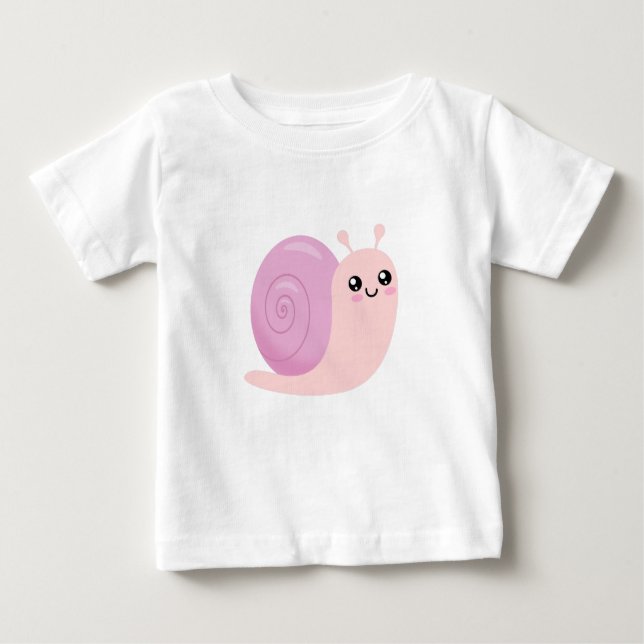Schnecke Baby T-shirt (Vorderseite)