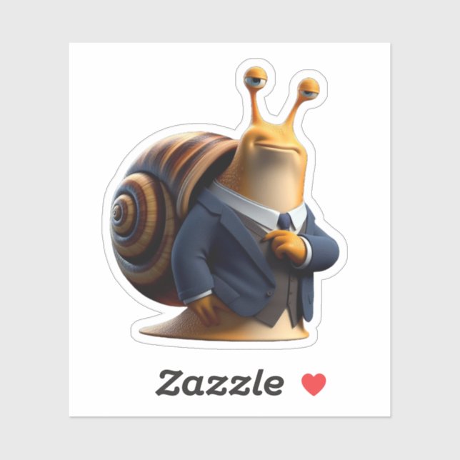 Schnecke.Bosssnase Aufkleber (Blatt)