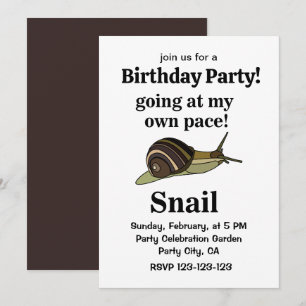 Schnecke geht in meinem eigenen Tempo Lustige Schn Einladung