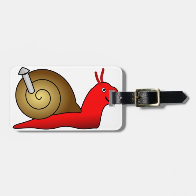 Schnecke-Gepäckanhänger Gepäckanhänger (Vorderseite horizontal)