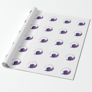 Schnecke im grafischen Stil Geschenkpapier