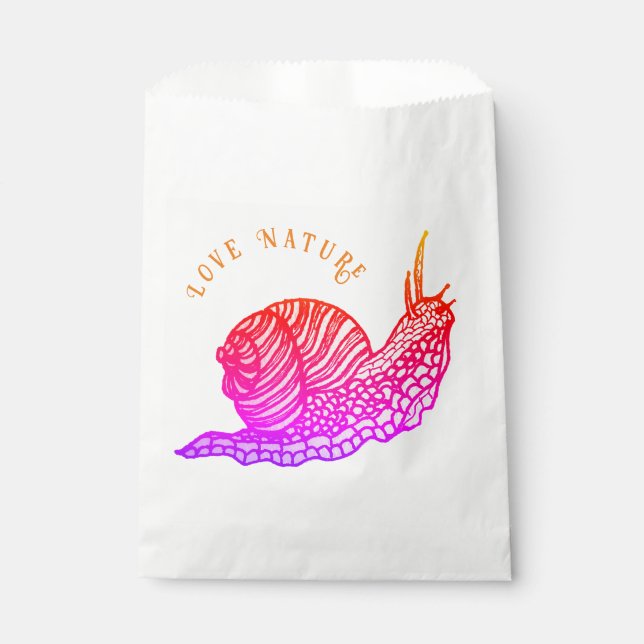 Schnecke im grafischen Stil Geschenktütchen (Vorderseite)