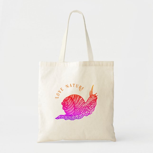 Schnecke im grafischen Stil Tragetasche (Vorne)