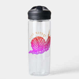 Schnecke im grafischen Stil Trinkflasche
