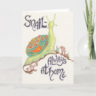 Schnecke-immer zu Hause notecard Karte