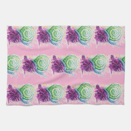 Schnecke in der Fig Geschirrtuch