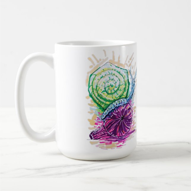 Schnecke in der Fig Kaffeetasse (Links)