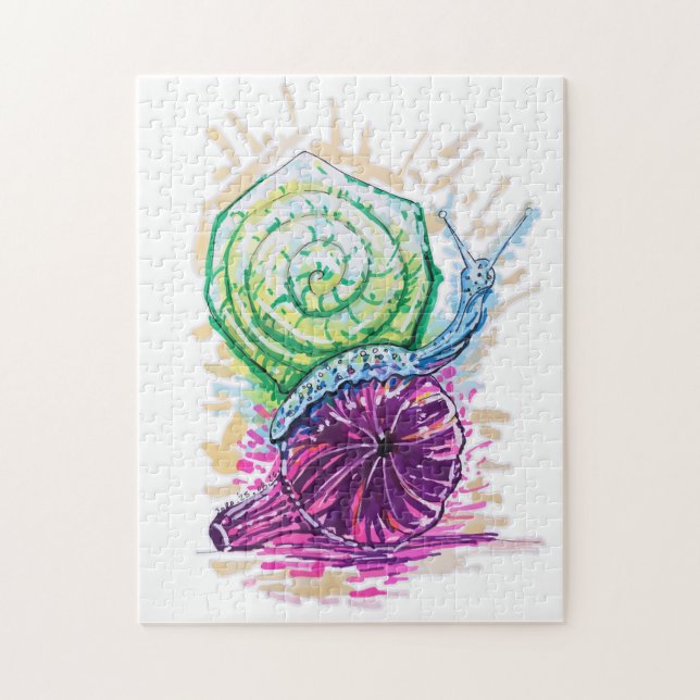 Schnecke in der Fig Puzzle (Vertikal)