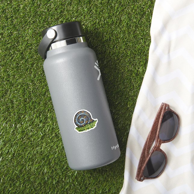 Schnecke mit Blitzlicht-Muschel Aufkleber (HydroFlask Insitu)
