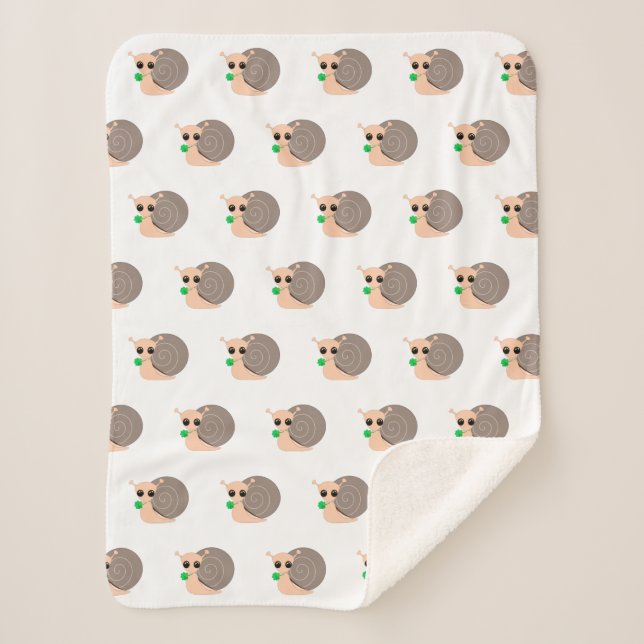 Schnecke mit Clover Baby Sherpa Blanket Sherpadecke (Vorderseite)