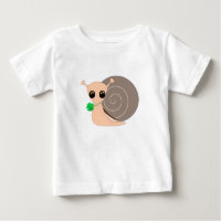 Schnecke mit Clover Baby T - Shirt Lucky - Malerei