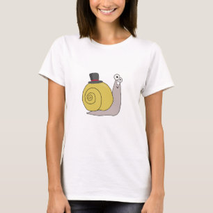 Schnecke mit Hut lustige Tiere für Kinder T-Shirt