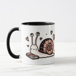 Schnecke mit Journal - Herz, Niedlich & Spaß Tasse