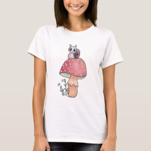 Schnecke mit Pilz T-Shirt