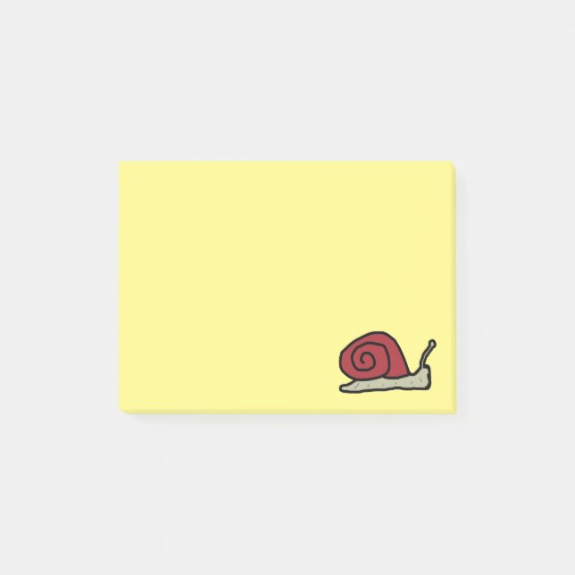 Schnecke Post-it Klebezettel (Vorderseite)