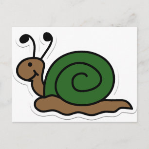 Schnecke Postkarte