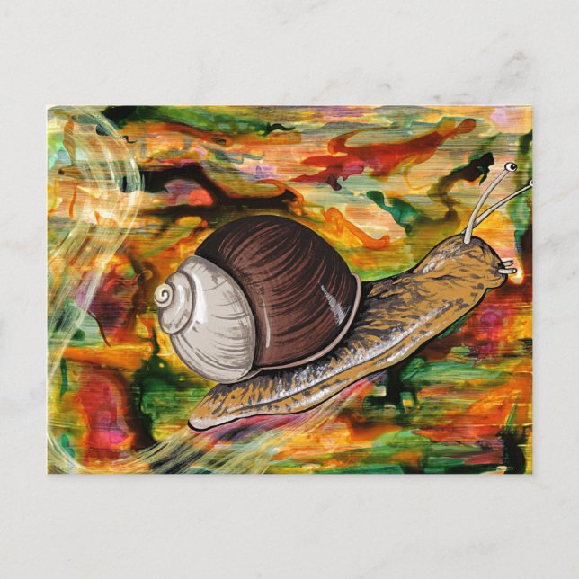 Schnecke Postkarte (Vorderseite)