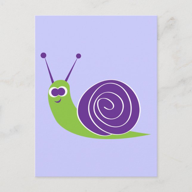 Schnecke Postkarte (Vorderseite)