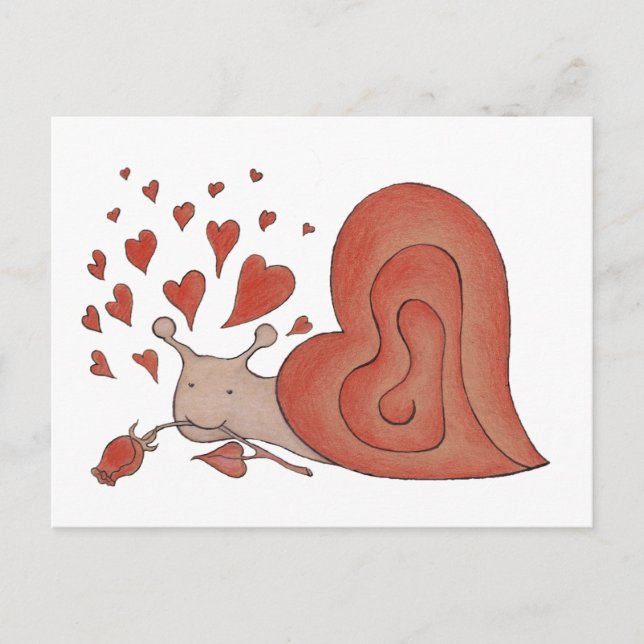 Schnecke Postkarte (Vorderseite)