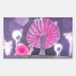 Schnecke Rechteckiger Aufkleber