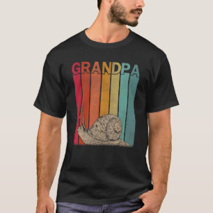 Schnecke Retro-Stil Vintage-Opa-Grafik Vatertag T-Shirt