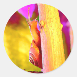 Schnecke Runder Aufkleber