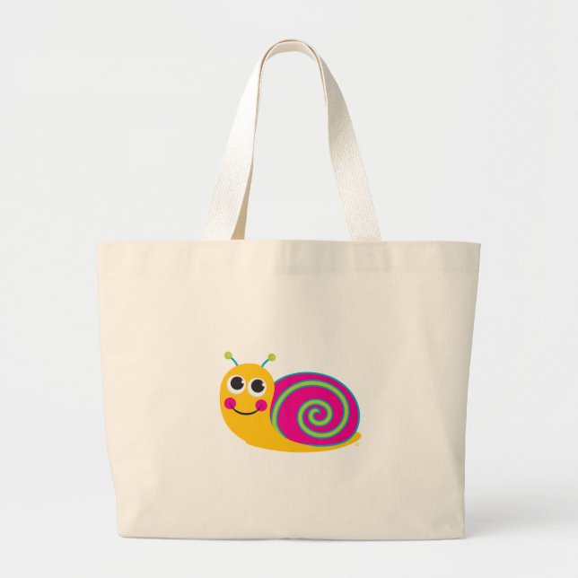 Schnecke-Tasche Jumbo Stoffbeutel (Vorne)