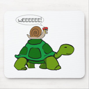 Schnecke u. Schildkröte - Turbo-Duo Mousepad