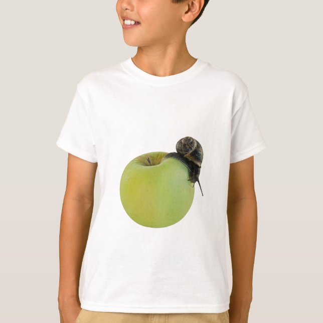 Schnecke und Apfel T-Shirt (Vorderseite)