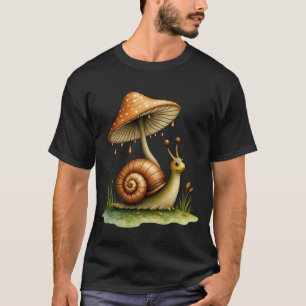 Schnecke unter Pilz T-Shirt