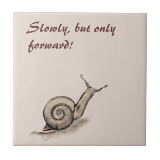 Schnecke ursprüngliches Pastellzenzeichnen Fliese