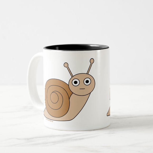 Schnecke Zweifarbige Tasse (Vorderseite Links)