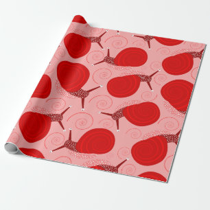 Schnecken abstrakte Spiraldrehung Rosa Punkt Geschenkpapier