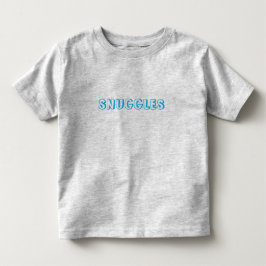 "Schnecken" Hellblaue Buchstaben Kleinkind T-shirt