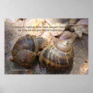 Schnecken in der Liebe Print - Gerahmt/ungegerahmt Poster