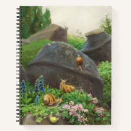 Schnecken in einem Rockgarten (von H.A. Brendekild Notizbuch
